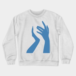 Woman's hands (blue) Crewneck Sweatshirt